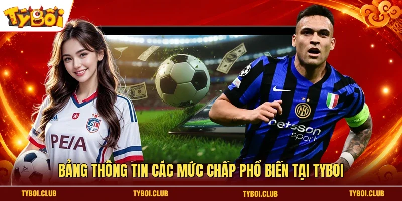 Bảng thông tin các mức chấp phổ biến tại TYBOI 